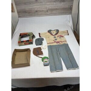 1960s Collegeville Popeye W/ Hood Cotton Flannel Costume 2120 Small NO Mask